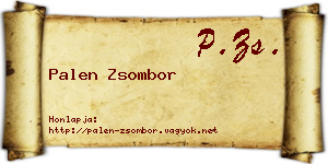 Palen Zsombor névjegykártya