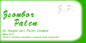 zsombor palen business card